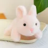 Very precious, soft and fragrant, pink rabbit magnetic refrigerator sticker, plush doll, toy table companion doll, cute and fun gift choice, pink plush rabbit magnetic sticker switch decoration, home cute wall-mounted style details Picture
